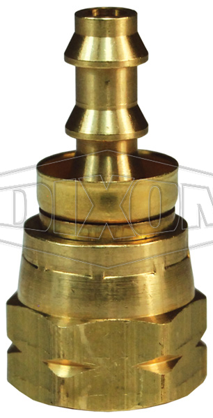 Female 45° SAE Swivel x Push-on Hose Barb